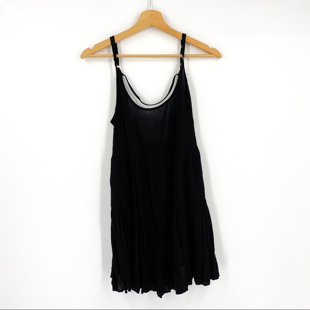 Brand Melville Black Ruffle Cover Up Dress sz OS